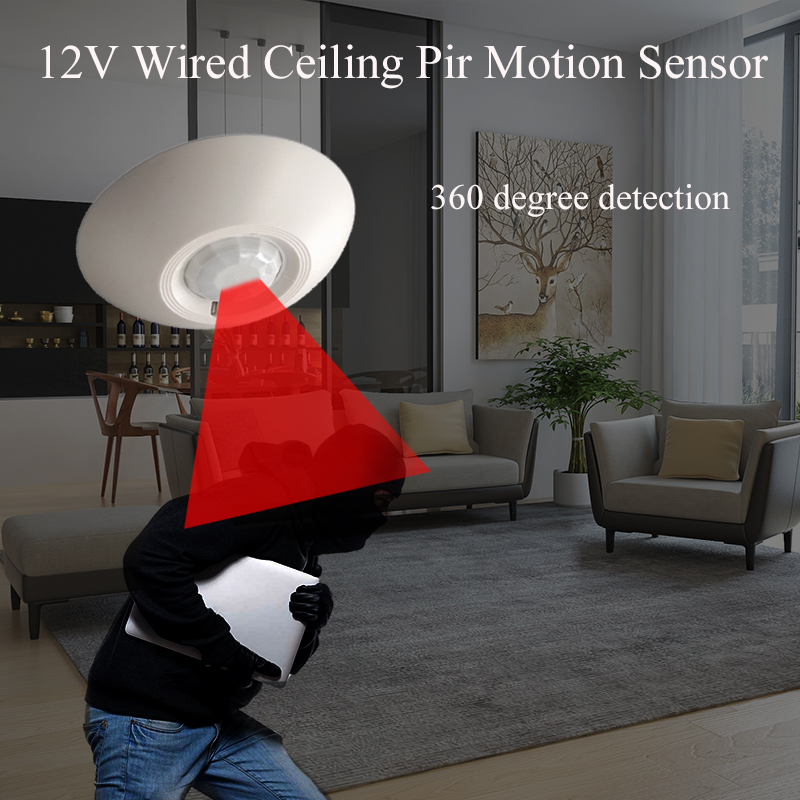 Motion Sensor Pir Wired - Rilevatore di soffitto con sensore di