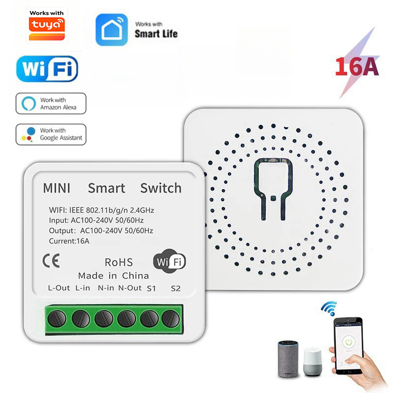 Smart Home Automation Diy - Interruttore Intelligente WiFi Mini Bidirezionale 16A