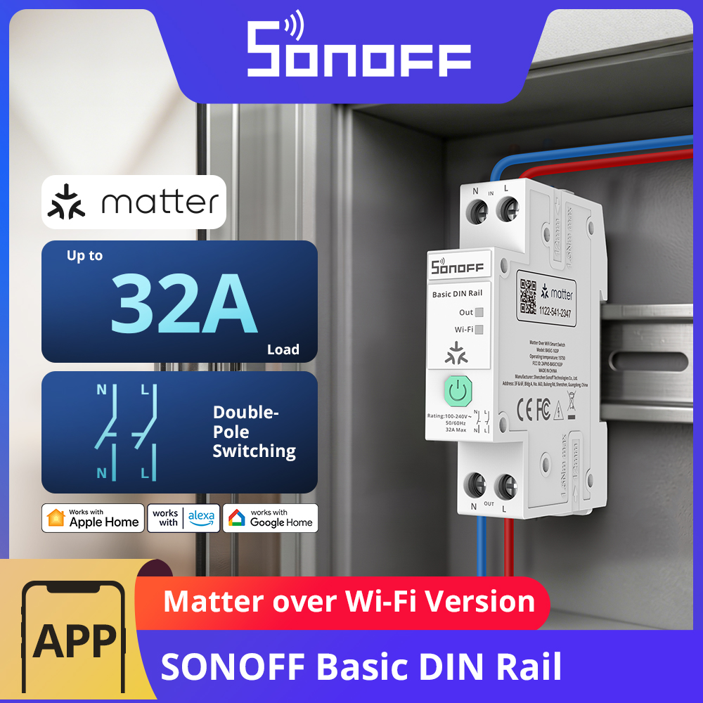 Sonoff Basic Switch - SONOFF BASIC-1GSP Interruttore DIN a Canale