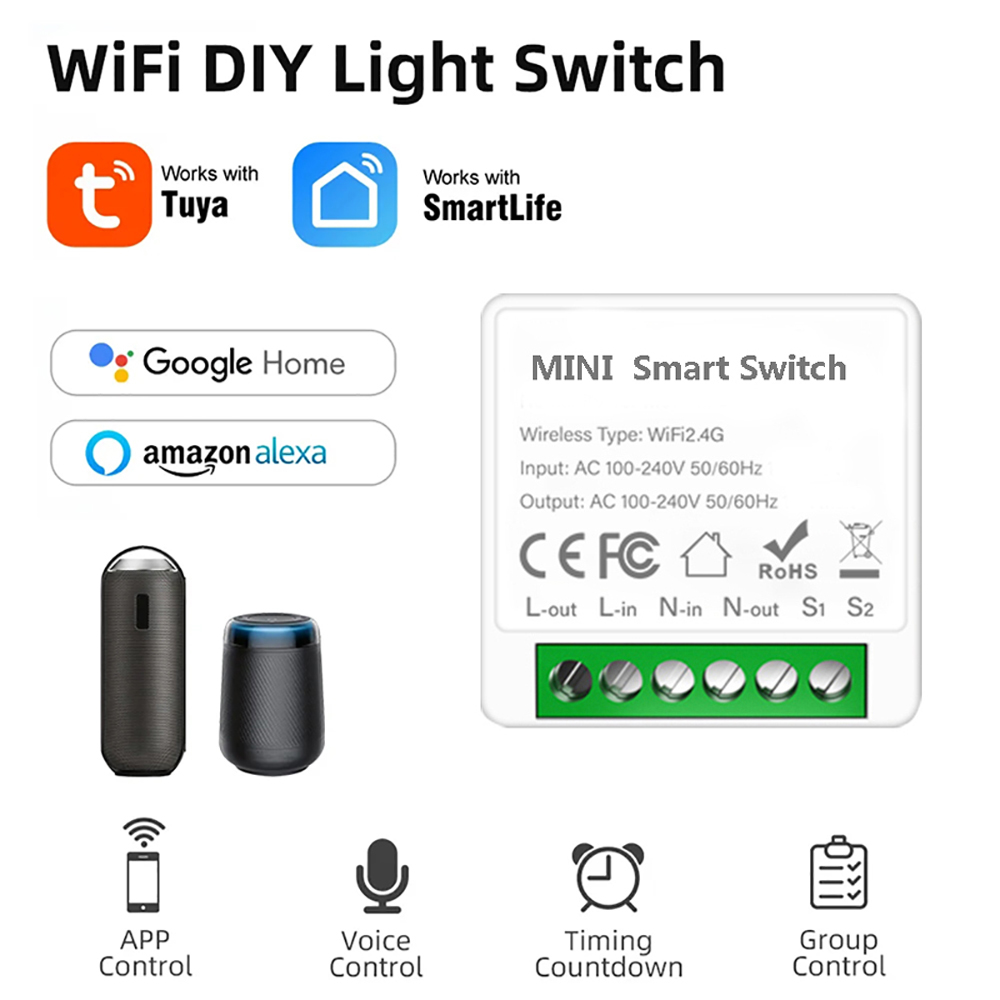 Smart Home Automation Diy - Controllo bidirezionale Tuya Mini 16A WiFi