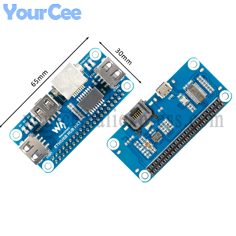 Hub USB HAT con Porta di Rete  - Pi Zero W Board recensione e prezzo